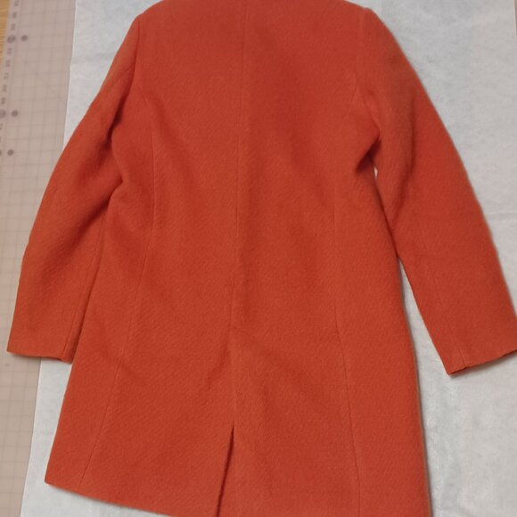 Vilagallo Abel Jacket - Orange Wool - Fall Coat Women's Size 6 (EU 40) - Picture 5 of 5